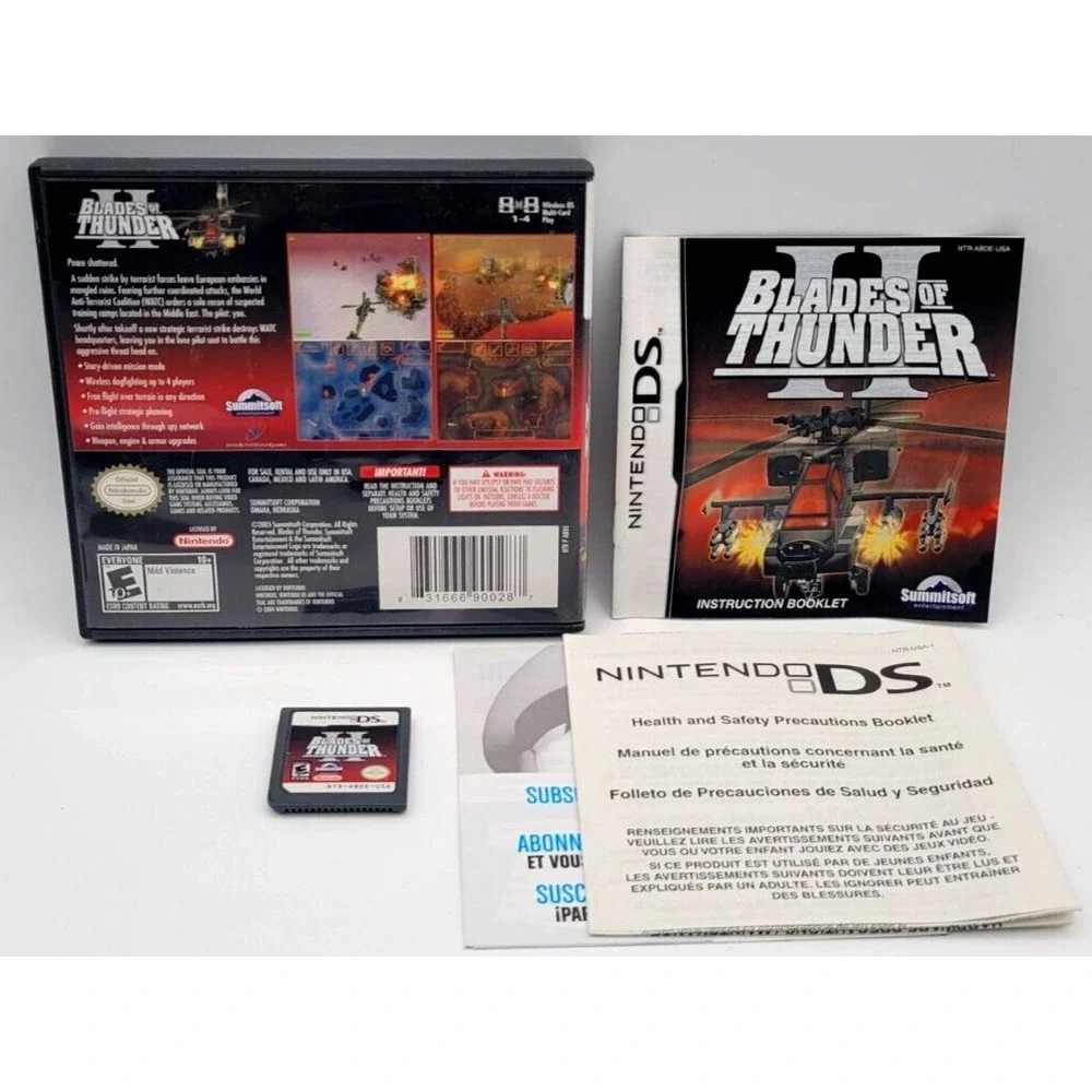BLADES OF THUNDER 2‎ NINTENDO DS GAME CIB COMPLETE IN BOX